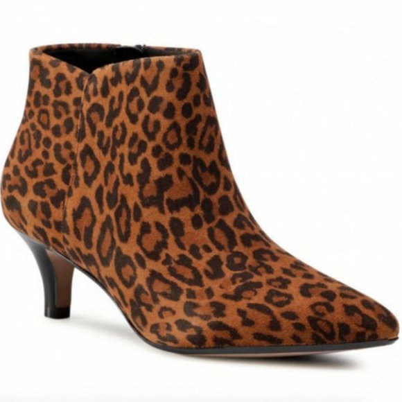 Clarks Shoes - Clarks Linvale Sea Leopard Kitten Heel Ankle Boots